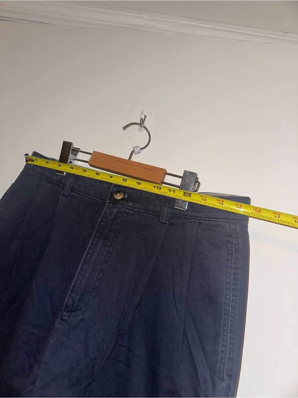 Vintage pleated men’s navy chinos - Picture 8 of 13